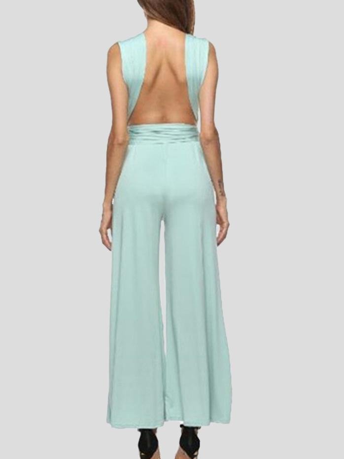 Fashion Solid Multi-wear Jumpsuits - Jumpsuits & Rompers - INS | Online Fashion Free Shipping Clothing, Dresses, Tops, Shoes - 01/07/2021 - 20-30 - Bottoms