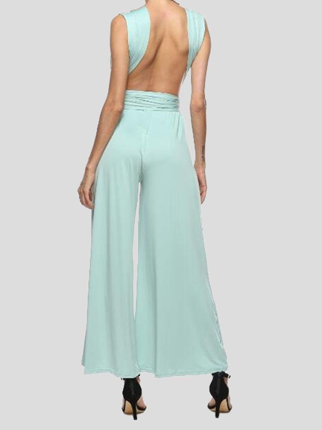 Fashion Solid Multi-wear Jumpsuits - Jumpsuits & Rompers - INS | Online Fashion Free Shipping Clothing, Dresses, Tops, Shoes - 01/07/2021 - 20-30 - Bottoms