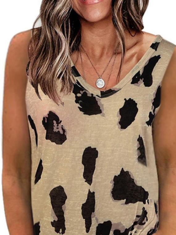 Fashion Solid Spot Print V-neck Top - INS | Online Fashion Free Shipping Clothing, Dresses, Tops, Shoes - 19/05/2021 - Color_Black - Color_Gray