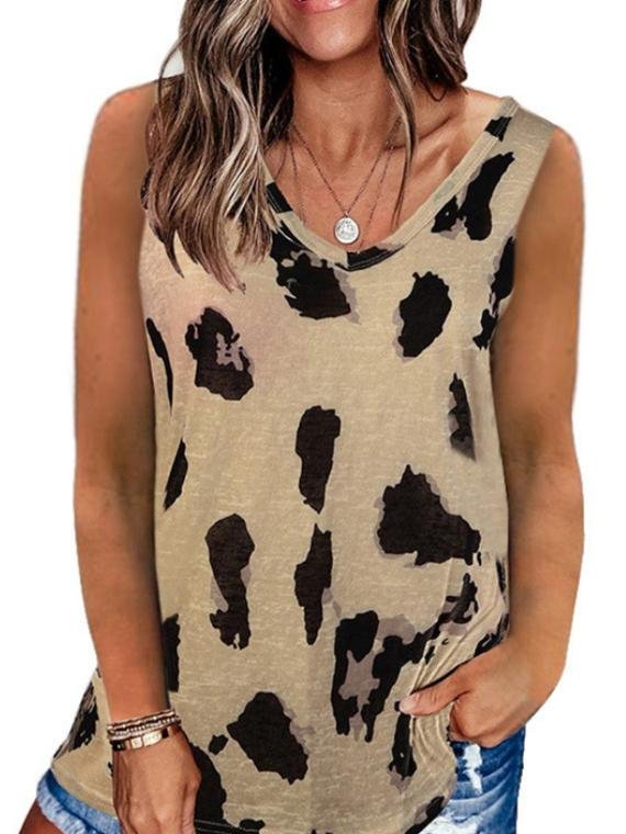 Fashion Solid Spot Print V-neck Top - INS | Online Fashion Free Shipping Clothing, Dresses, Tops, Shoes - 19/05/2021 - Color_Black - Color_Gray