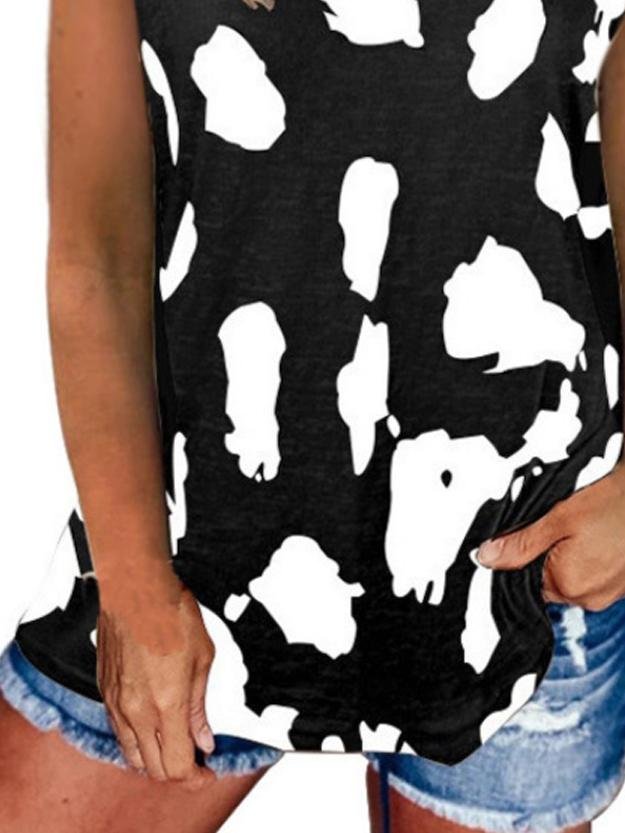 Fashion Solid Spot Print V-neck Top - INS | Online Fashion Free Shipping Clothing, Dresses, Tops, Shoes - 19/05/2021 - Color_Black - Color_Gray