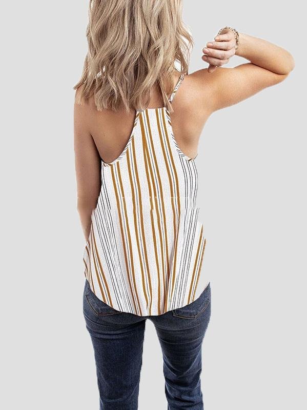 Fashion Striped Sling Off Shoulder Sleeveless Vest - Tank Tops - INS | Online Fashion Free Shipping Clothing, Dresses, Tops, Shoes - 02/06/2021 - Color_Black - Color_Green