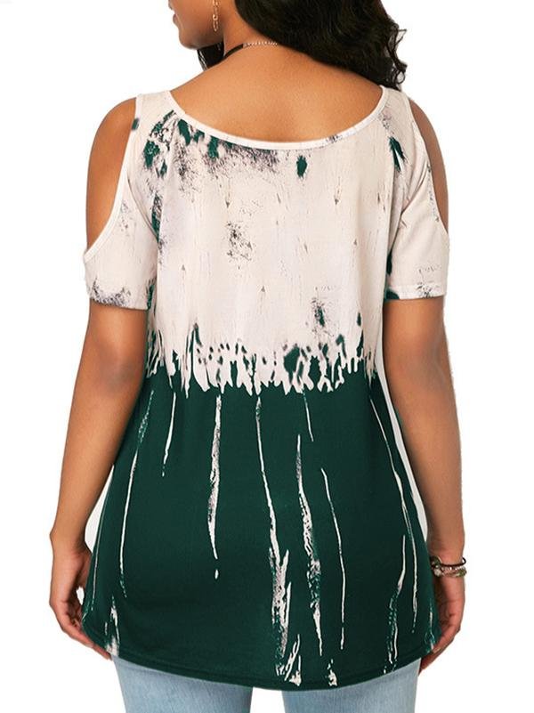 Fashion Trend Off Shoulder Short Sleeve T-shirt - T-shirts - INS | Online Fashion Free Shipping Clothing, Dresses, Tops, Shoes - "Color_Green - 12/05/2021 - 120521