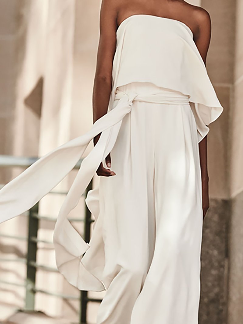 Fashion Tube Top Sleeveless Lace-up Jumpsuit - Jumpsuit & Rompers - INS | Online Fashion Free Shipping Clothing, Dresses, Tops, Shoes - 16/06/2021 - 30-40 - Bottoms