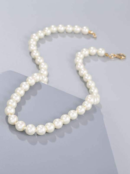 Faux Pearl Beaded Necklace - INS | Online Fashion Free Shipping Clothing, Dresses, Tops, Shoes