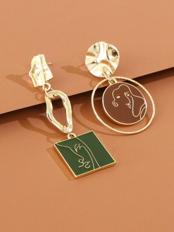 Figure Design Geometric Drop Earrings - INS | Online Fashion Free Shipping Clothing, Dresses, Tops, Shoes