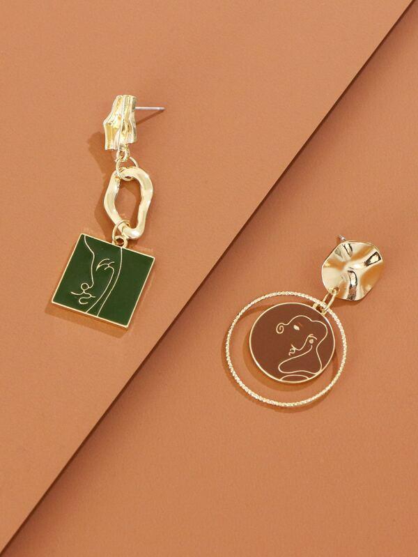 Figure Design Geometric Drop Earrings - INS | Online Fashion Free Shipping Clothing, Dresses, Tops, Shoes