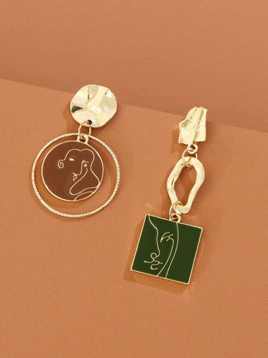 Figure Design Geometric Drop Earrings - INS | Online Fashion Free Shipping Clothing, Dresses, Tops, Shoes