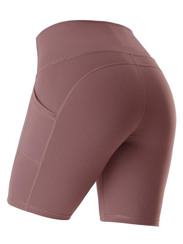 Five Inch Pocket Tight Fitness Quick-drying Hip-lifting Yoga Shorts - Sport Shorts - INS | Online Fashion Free Shipping Clothing, Dresses, Tops, Shoes - 19/04/2021 - Category_Sport Shorts - Color_Purple