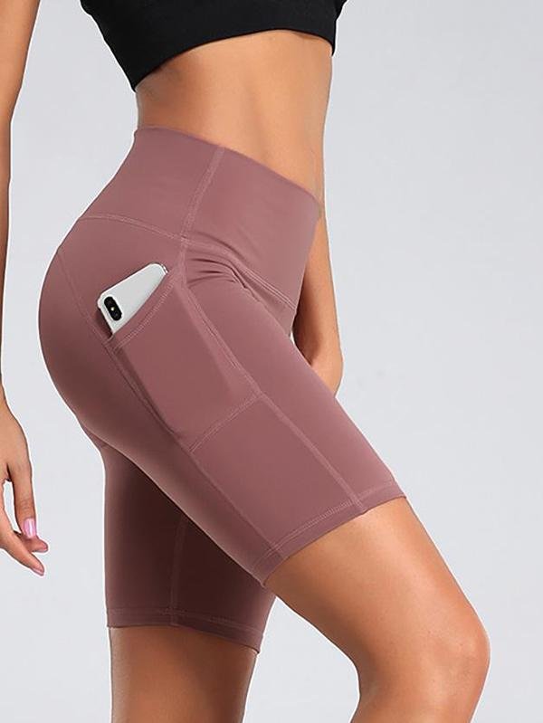 Five Inch Pocket Tight Fitness Quick-drying Hip-lifting Yoga Shorts - Sport Shorts - INS | Online Fashion Free Shipping Clothing, Dresses, Tops, Shoes - 19/04/2021 - Category_Sport Shorts - Color_Purple