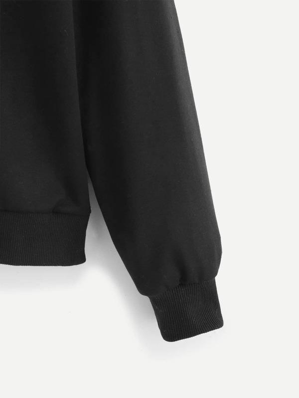 Floral Embroidery Hooded Sweatshirt - INS | Online Fashion Free Shipping Clothing, Dresses, Tops, Shoes