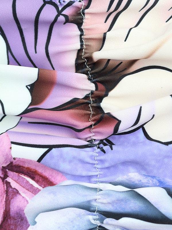 Floral High Waist Knotted Bandeau Brazilian Bikini - Bikinis - INS | Online Fashion Free Shipping Clothing, Dresses, Tops, Shoes - 14/04/2021 - Bikinis - Colour_Pink