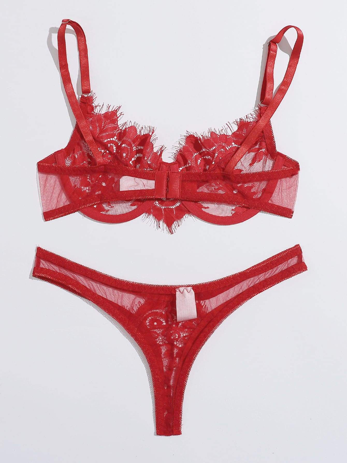 Floral Lace Underwire Lingerie Set - INS | Online Fashion Free Shipping Clothing, Dresses, Tops, Shoes