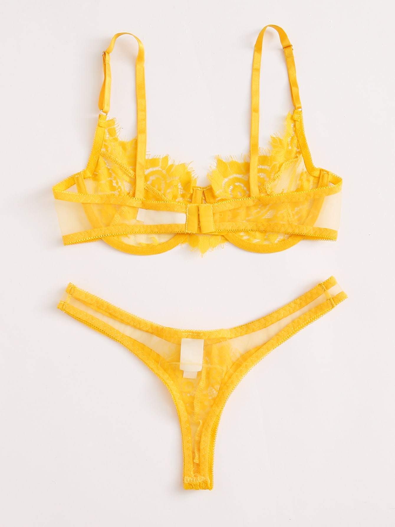 Floral Lace Underwire Lingerie Set - INS | Online Fashion Free Shipping Clothing, Dresses, Tops, Shoes