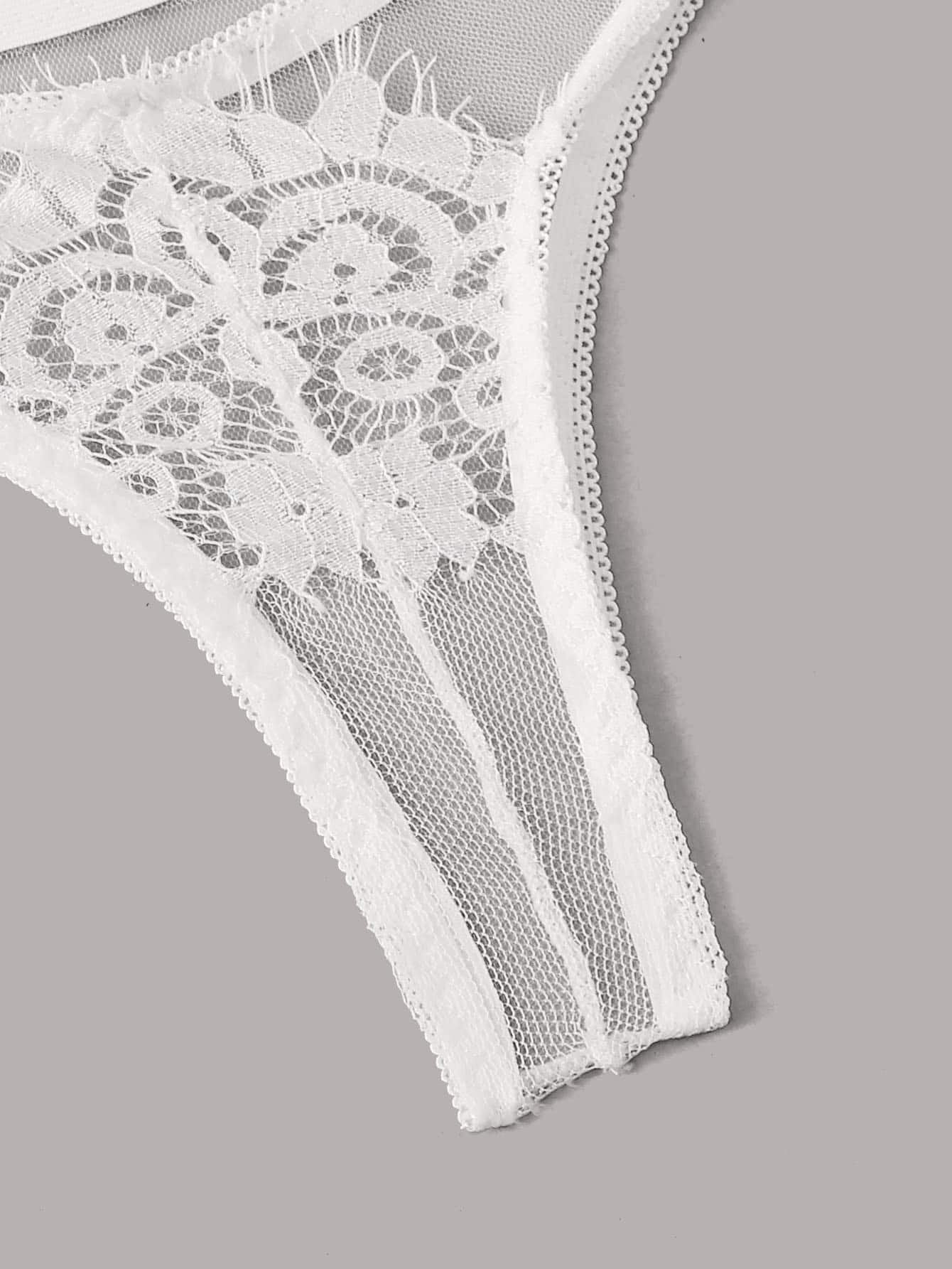 Floral Lace Underwire Lingerie Set - INS | Online Fashion Free Shipping Clothing, Dresses, Tops, Shoes