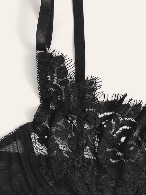 Floral Lace Underwire Lingerie Set - INS | Online Fashion Free Shipping Clothing, Dresses, Tops, Shoes