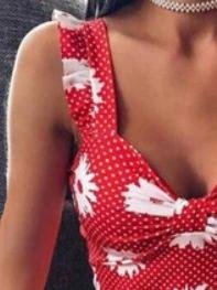 Floral Printed Suspender Dress - Mini Dresses - INS | Online Fashion Free Shipping Clothing, Dresses, Tops, Shoes - 10-20 - 17/06/2021 - color-blue