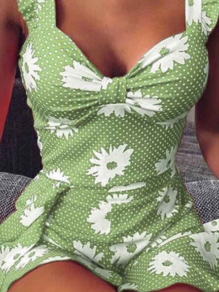 Floral Printed Suspender Dress - Mini Dresses - INS | Online Fashion Free Shipping Clothing, Dresses, Tops, Shoes - 10-20 - 17/06/2021 - color-blue