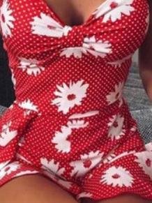 Floral Printed Suspender Dress - Mini Dresses - INS | Online Fashion Free Shipping Clothing, Dresses, Tops, Shoes - 10-20 - 17/06/2021 - color-blue