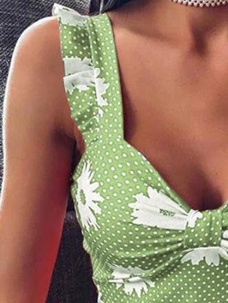 Floral Printed Suspender Dress - Mini Dresses - INS | Online Fashion Free Shipping Clothing, Dresses, Tops, Shoes - 10-20 - 17/06/2021 - color-blue