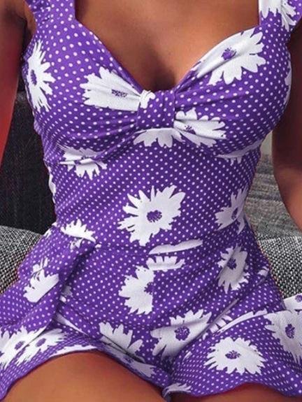 Floral Printed Suspender Dress - Mini Dresses - INS | Online Fashion Free Shipping Clothing, Dresses, Tops, Shoes - 10-20 - 17/06/2021 - color-blue