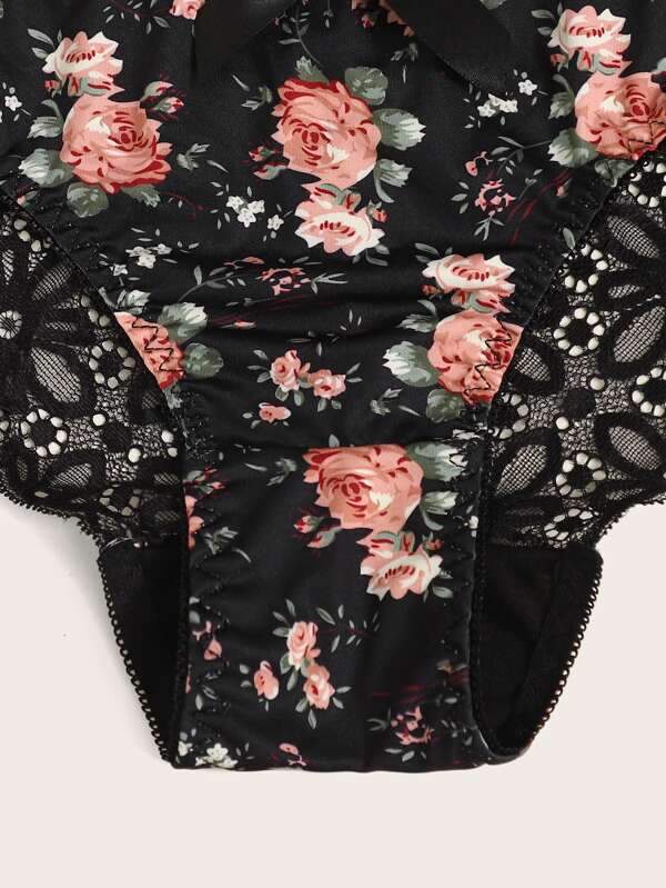 Floral Push Up Lingerie Set - INS | Online Fashion Free Shipping Clothing, Dresses, Tops, Shoes