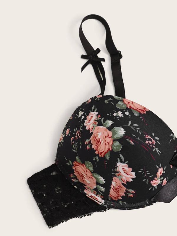 Floral Push Up Lingerie Set - INS | Online Fashion Free Shipping Clothing, Dresses, Tops, Shoes