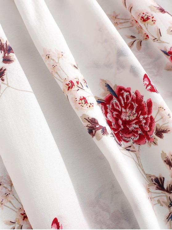 Floral Smocked Off Shoulder Mini Dress - Dresses - INS | Online Fashion Free Shipping Clothing, Dresses, Tops, Shoes - Black - Blue - Color_Black