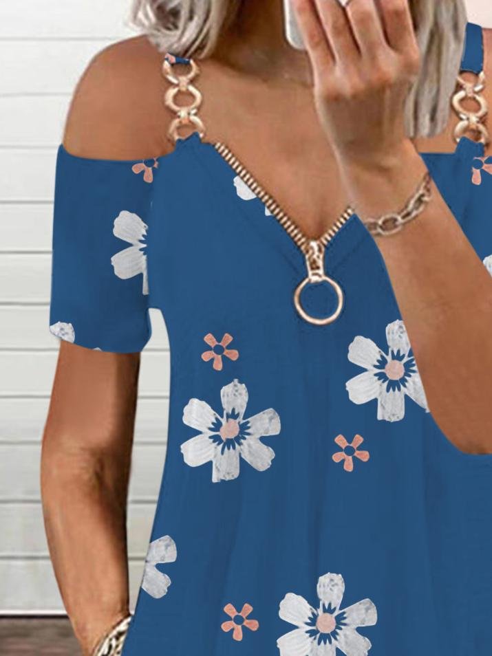 Flower Print Zipper Suspender Dress - Mini Dresses - INS | Online Fashion Free Shipping Clothing, Dresses, Tops, Shoes - 06/07/2021 - 20-30 - color-black