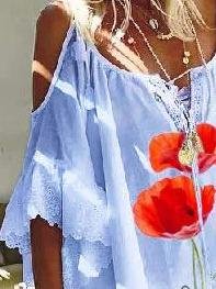 Flower Printed Off-shoulder Mini Dress - Mini Dresses - INS | Online Fashion Free Shipping Clothing, Dresses, Tops, Shoes - 15/06/2021 - Color_Blue - Color_Pink