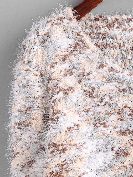 Fuzzy Chenille Confetti Knit Sweater - INS | Online Fashion Free Shipping Clothing, Dresses, Tops, Shoes