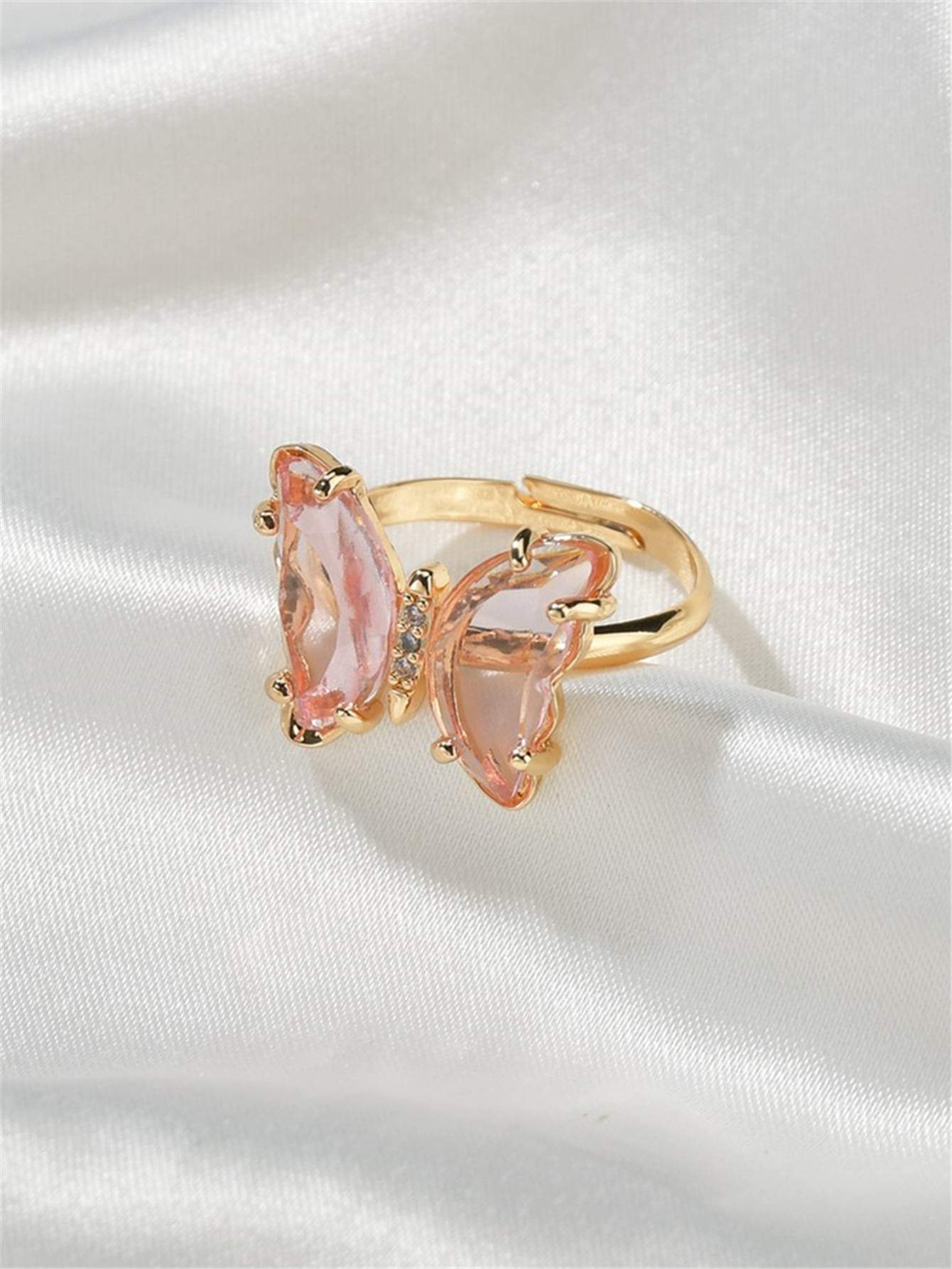 Gemstone Decor Butterfly Decor Ring - INS | Online Fashion Free Shipping Clothing, Dresses, Tops, Shoes