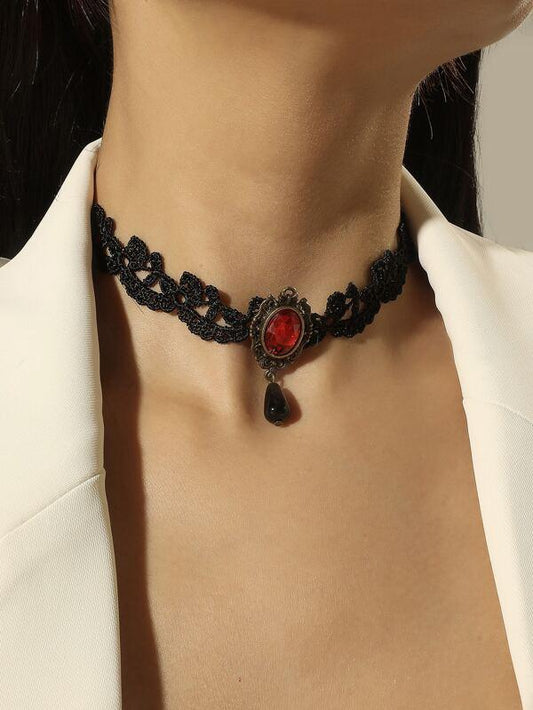 Gemstone Decor Choker - INS | Online Fashion Free Shipping Clothing, Dresses, Tops, Shoes