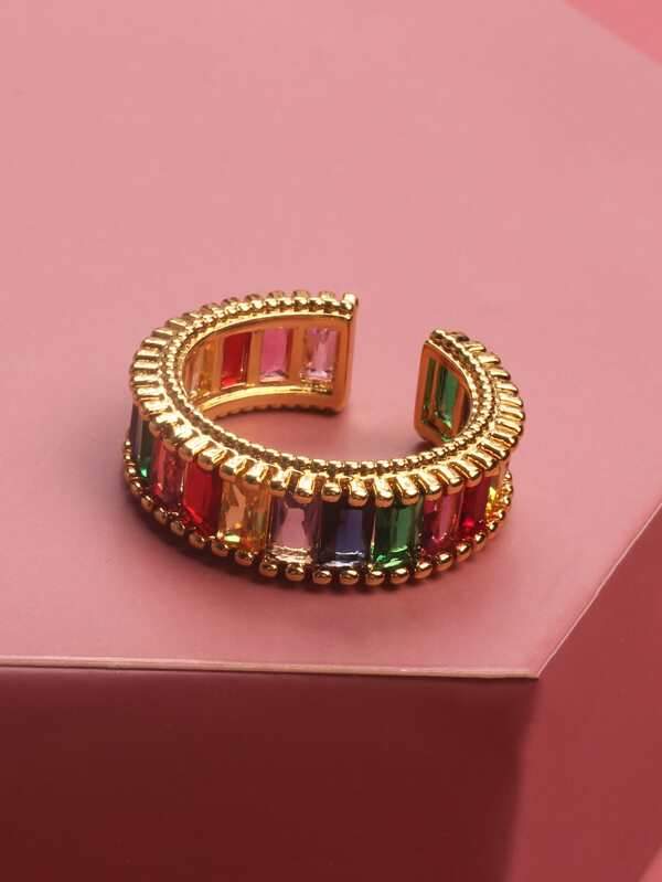 Gemstone Decor Cuff Ring - INS | Online Fashion Free Shipping Clothing, Dresses, Tops, Shoes