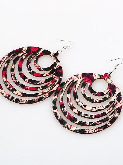 Geometric hollow wooden earrings - INS | Online Fashion Free Shipping Clothing, Dresses, Tops, Shoes