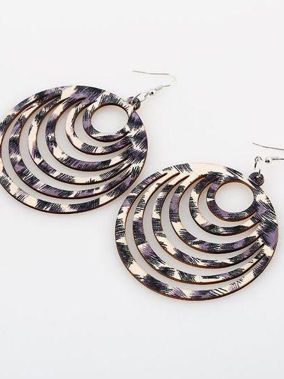 Geometric hollow wooden earrings - INS | Online Fashion Free Shipping Clothing, Dresses, Tops, Shoes