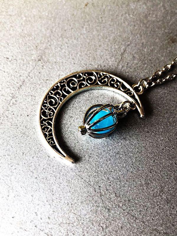 Ghost hollow Moon Necklace - INS | Online Fashion Free Shipping Clothing, Dresses, Tops, Shoes