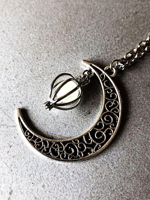 Ghost hollow Moon Necklace - INS | Online Fashion Free Shipping Clothing, Dresses, Tops, Shoes