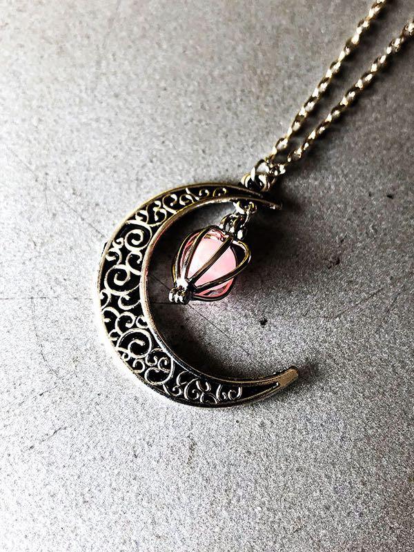 Ghost hollow Moon Necklace - INS | Online Fashion Free Shipping Clothing, Dresses, Tops, Shoes