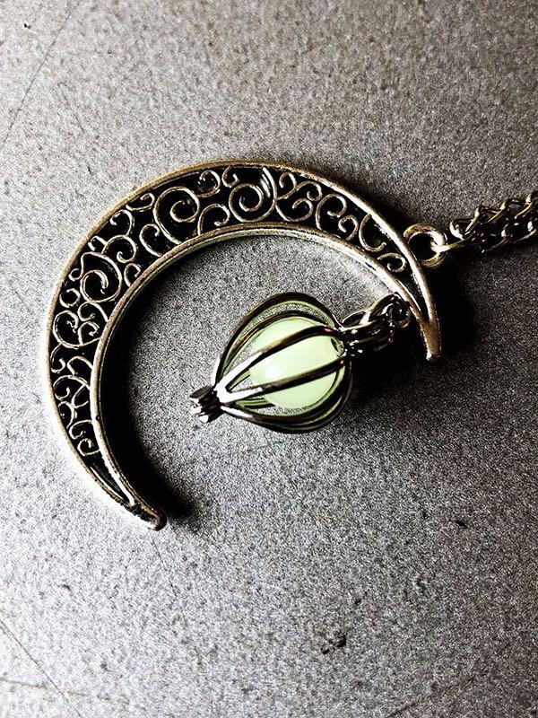 Ghost hollow Moon Necklace - INS | Online Fashion Free Shipping Clothing, Dresses, Tops, Shoes
