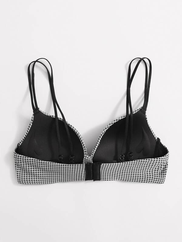 Gingham Knot Wireless Bra - INS | Online Fashion Free Shipping Clothing, Dresses, Tops, Shoes