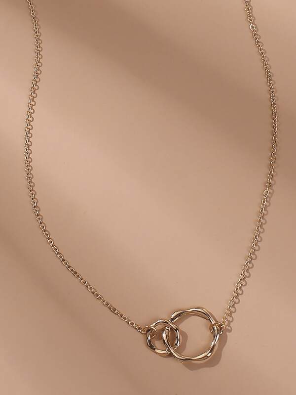 Gold Circle Decor Necklace - INS | Online Fashion Free Shipping Clothing, Dresses, Tops, Shoes