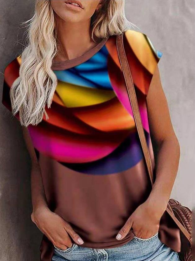 Gradient Print Bat Sleeve T-shirt - T-shirts - INS | Online Fashion Free Shipping Clothing, Dresses, Tops, Shoes - 06/07/2021 - 10-20 - color-black