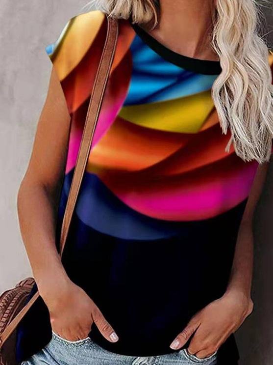 Gradient Print Bat Sleeve T-shirt - T-shirts - INS | Online Fashion Free Shipping Clothing, Dresses, Tops, Shoes - 06/07/2021 - 10-20 - color-black