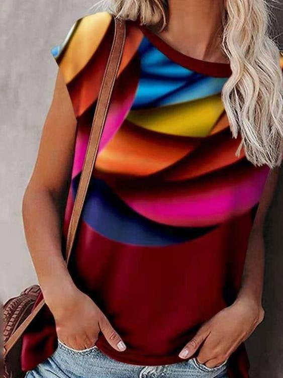 Gradient Print Bat Sleeve T-shirt - T-shirts - INS | Online Fashion Free Shipping Clothing, Dresses, Tops, Shoes - 06/07/2021 - 10-20 - color-black