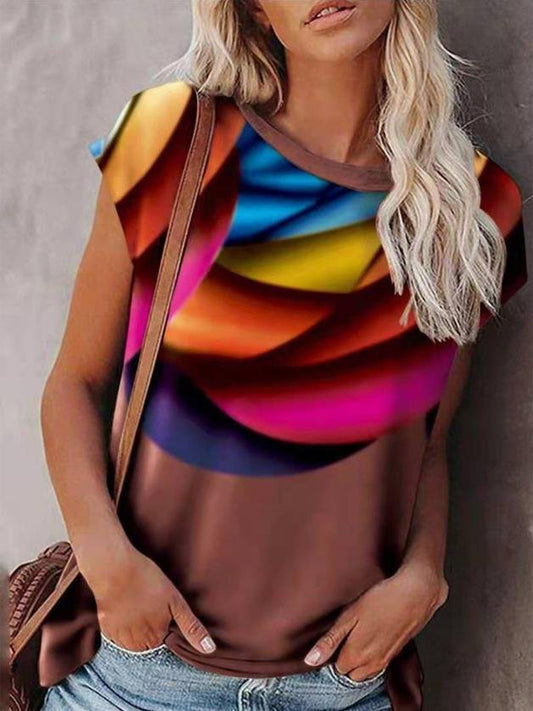 Gradient Print Bat Sleeve T-shirt - T-shirts - INS | Online Fashion Free Shipping Clothing, Dresses, Tops, Shoes - 06/07/2021 - 10-20 - color-black