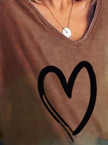 Gradient Print Short-sleeved T-shirt - T-Shirt - INS | Online Fashion Free Shipping Clothing, Dresses, Tops, Shoes - 02/06/2021 - Color_Black - Color_Brown