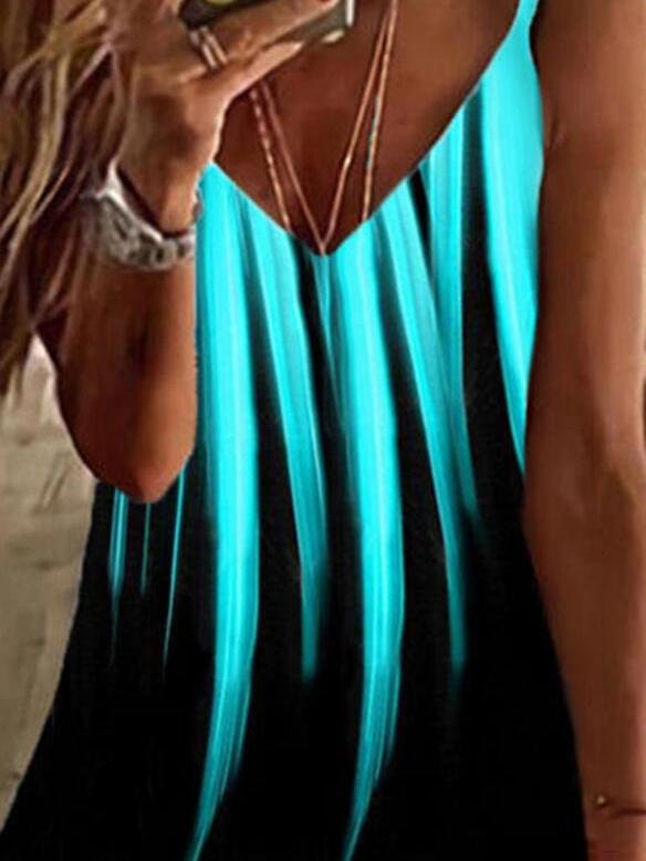 Gradient Print Spaghetti Straps Sleeveless Tank Tops - Tank Tops - INS | Online Fashion Free Shipping Clothing, Dresses, Tops, Shoes - 08/07/2021 - 10-20 - color-black