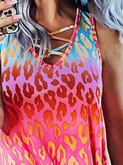 Gradient V-Neck Tie-Dye Printing Tank Tops - Tank Tops - INS | Online Fashion Free Shipping Clothing, Dresses, Tops, Shoes - 10-20 - 29/06/2021 - Category_Tank Tops