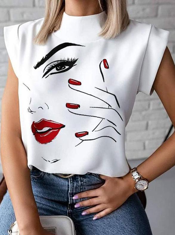 Graphic Print Sweet T-Shirt - Mx T-shirts - INS | Online Fashion Free Shipping Clothing, Dresses, Tops, Shoes - GMC-Mx-T-shirts - hotsales - Mx T-shirts